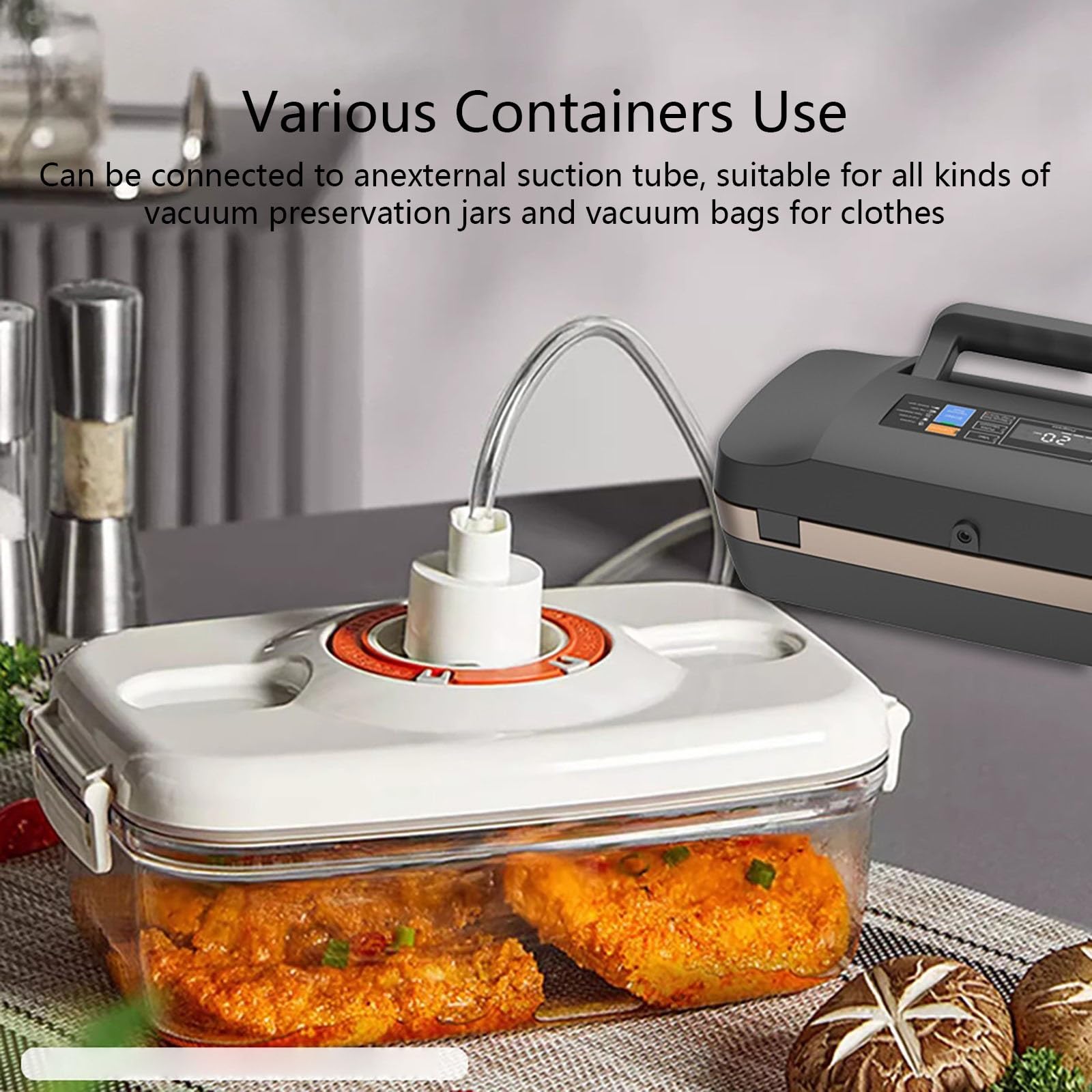 Powerful Vacuum Sealer Machine for Food Storage, 11.8 Long Seal Bar, Built-in Cutter, Compact Kitchen Appliance (16.1x8.7x4.7in)