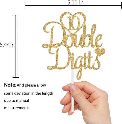 Miniatura 3 de Decoración para pastel de cumpleaños de 10 de doble dígito, decoración de cumpleaños de 10 años, decoración de cumpleaños de dos dígitos para niña