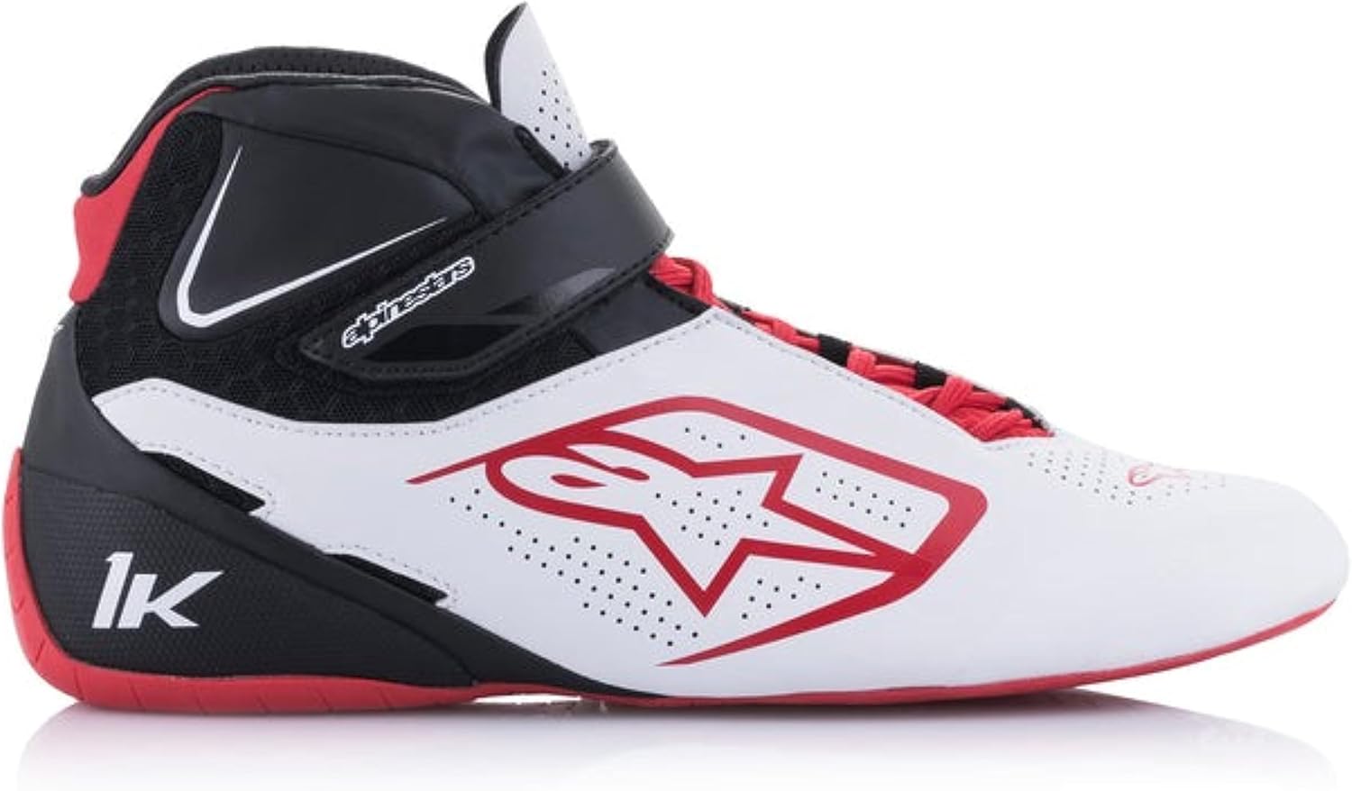 Alpinestars TECH-1 K V2 SHOES - WHITE/BLACK/RED - 4.5