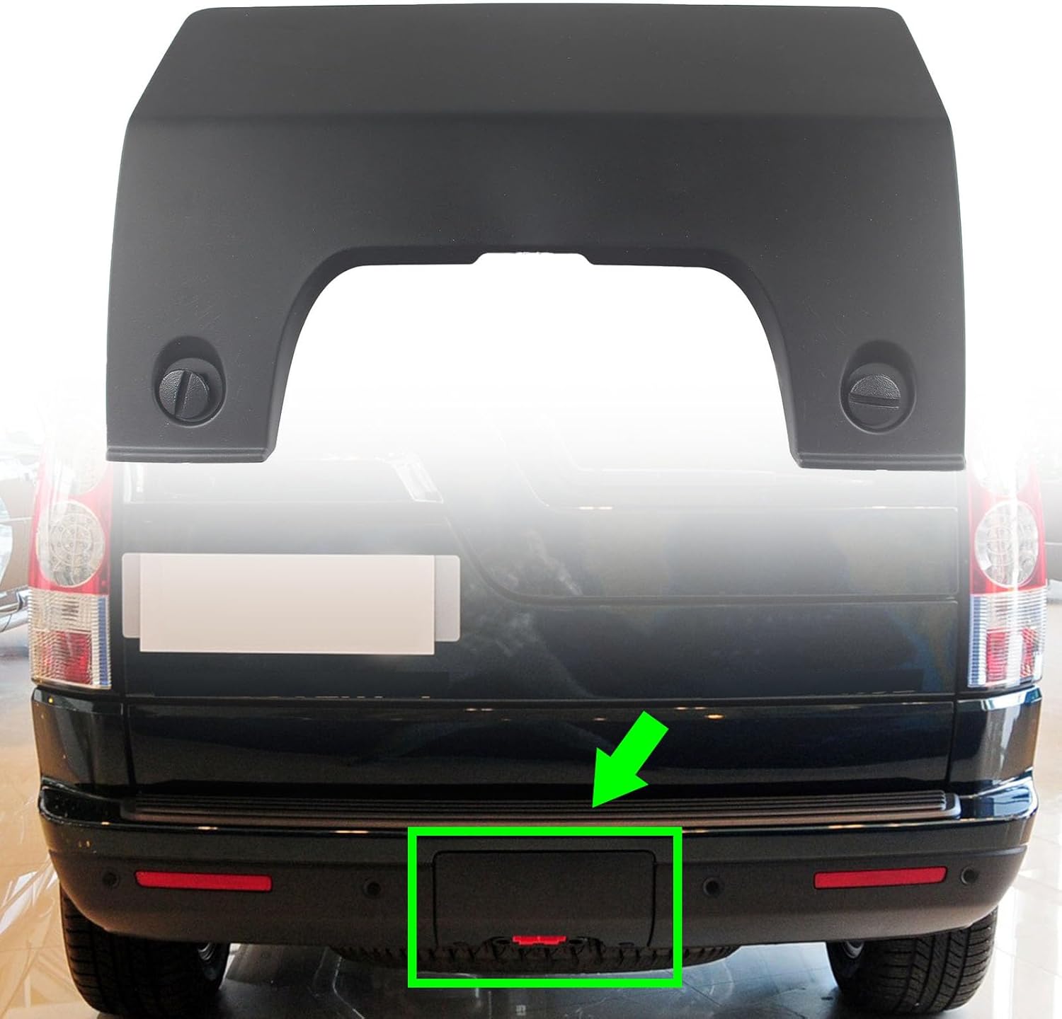 For Land Rover LR3 LR4 Car Tow Hook Eye Cover Rear Bumper Towing Cap W/Clips 2016-2018