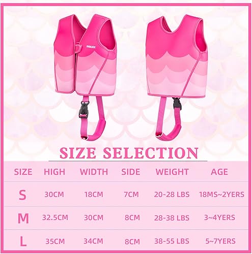 Miniatura 6 de Chaleco de natación para niños pequeños, chaqueta de natación para niños, chaleco de entrenamiento de natación con correa de seguridad ajustable