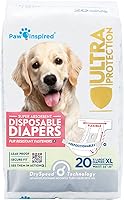 Vista 8 de Paw Inspired 20 unidades de pañales desechables para perros Pañales para perras con ultra protección Pañales para perros en celo, micción por