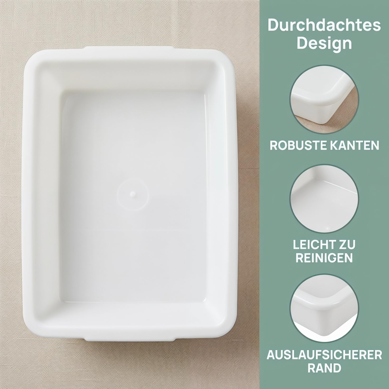 ABOOFAN Lot de 2 bols rectangulaires en plastique - Portable - Anti-fuite - Pour laboratoire - Plaque en plastique - Pour