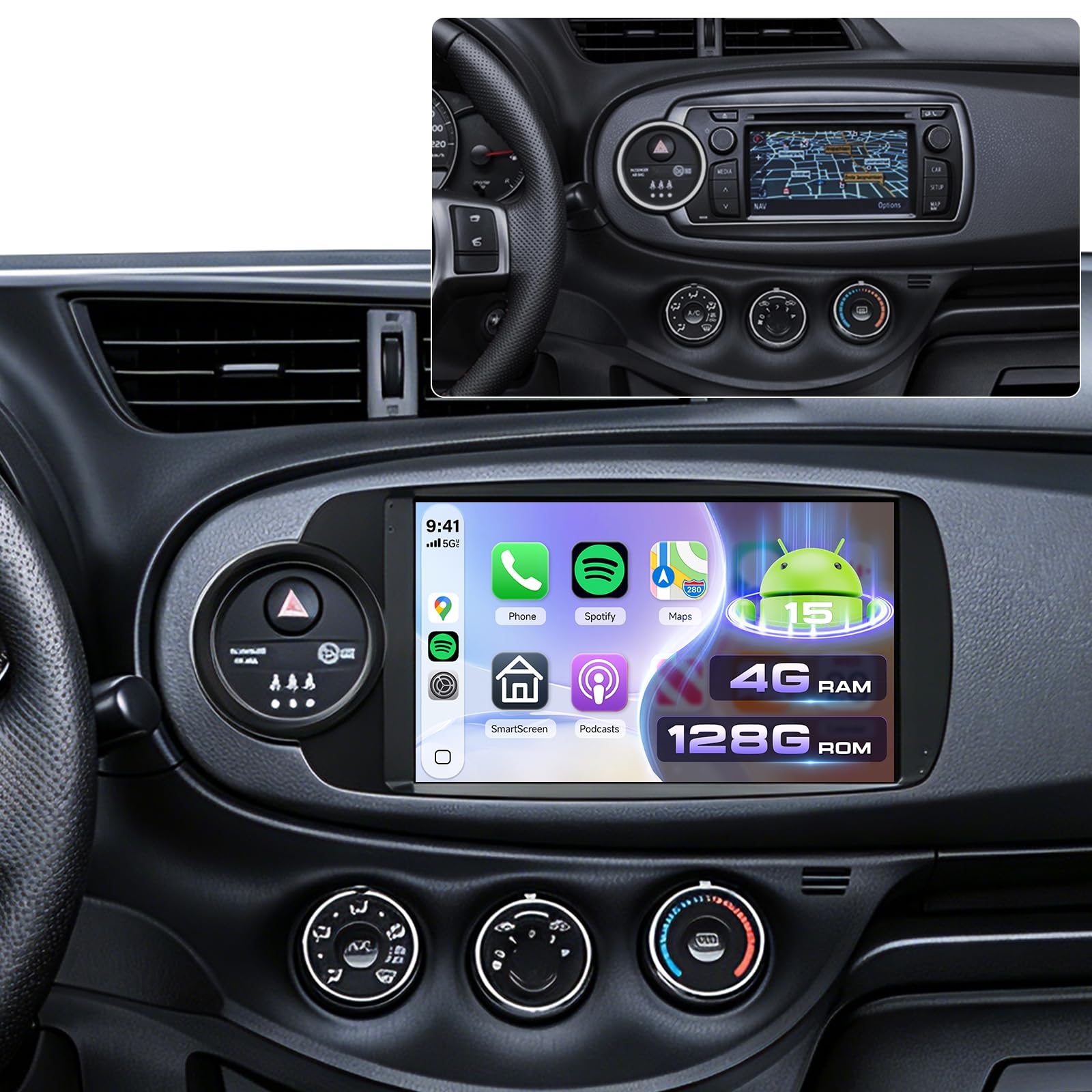 VECHTEL Android 15 Car Radio main unit