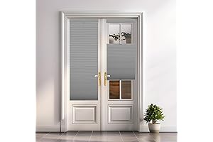 Blackout Blinds for Patio Doors, Grey Honeycomb Shades - Control Top to Bottom