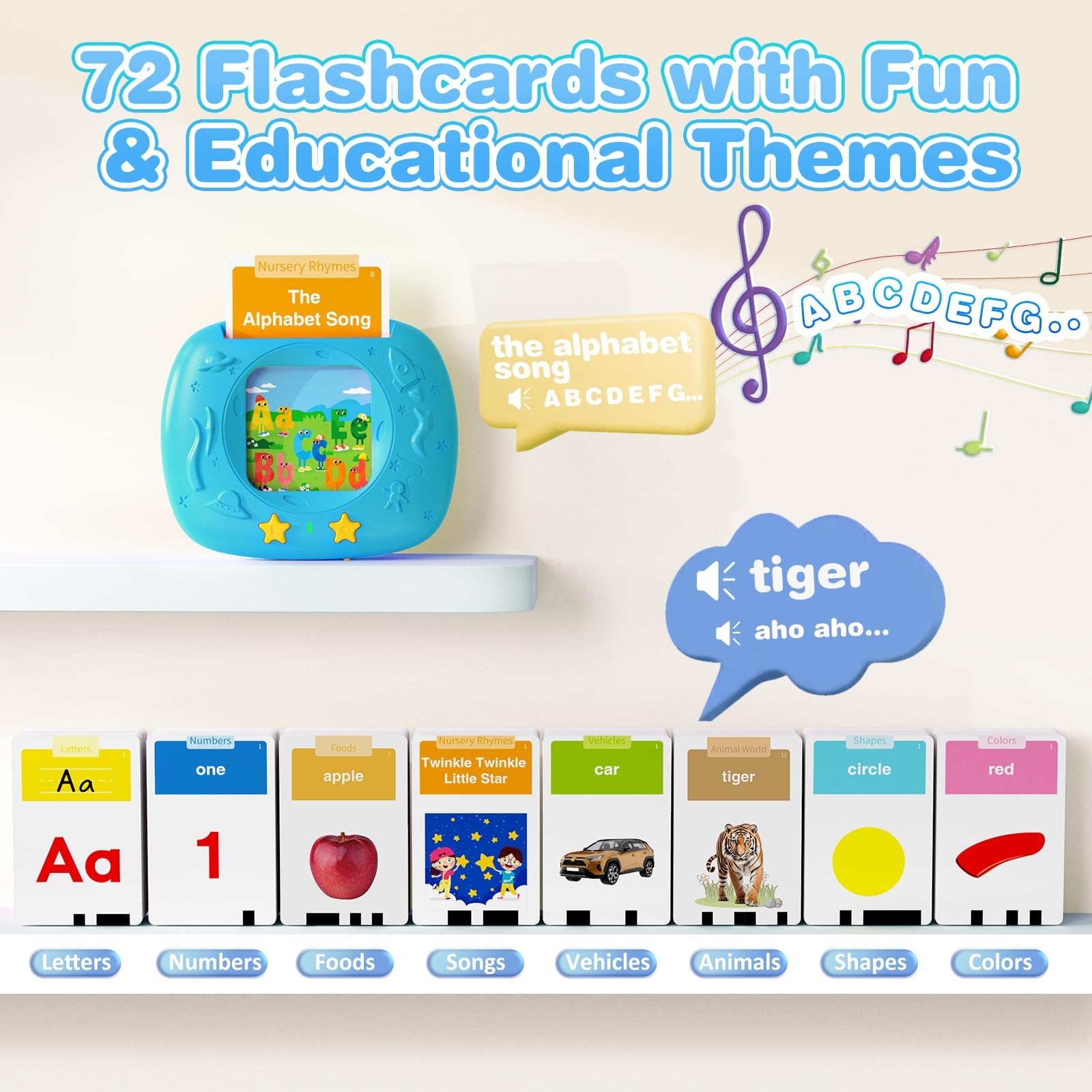 HOMESTEC Toddlers Talking Flash Cards, 144 English Visual Words with Pronunciations and Sounds, British Accent - Image 3