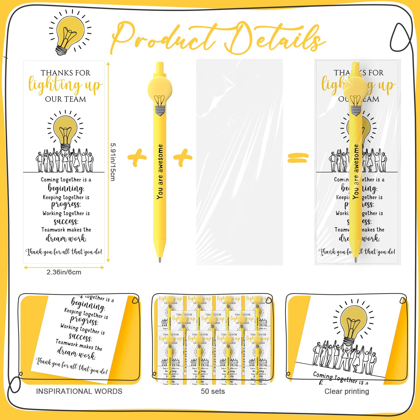 Snapklik.com : Qilery 50 Sets Employee Appreciation Gifts Bulk For ...