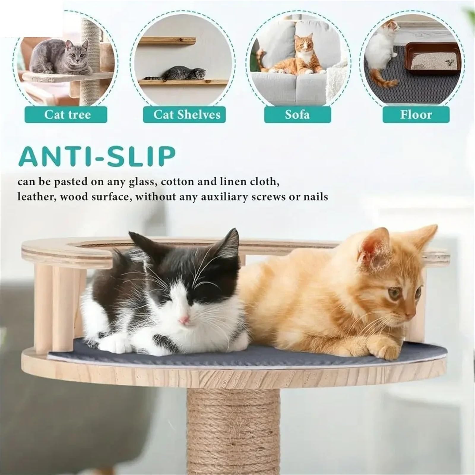 Protector Sofa Gatos Arañazo Estera for rascar Gatos, Alfombra autoadhesiva, Poste Recortable, Juguetes Protectores de Muebles for(Brown,50x200CM)