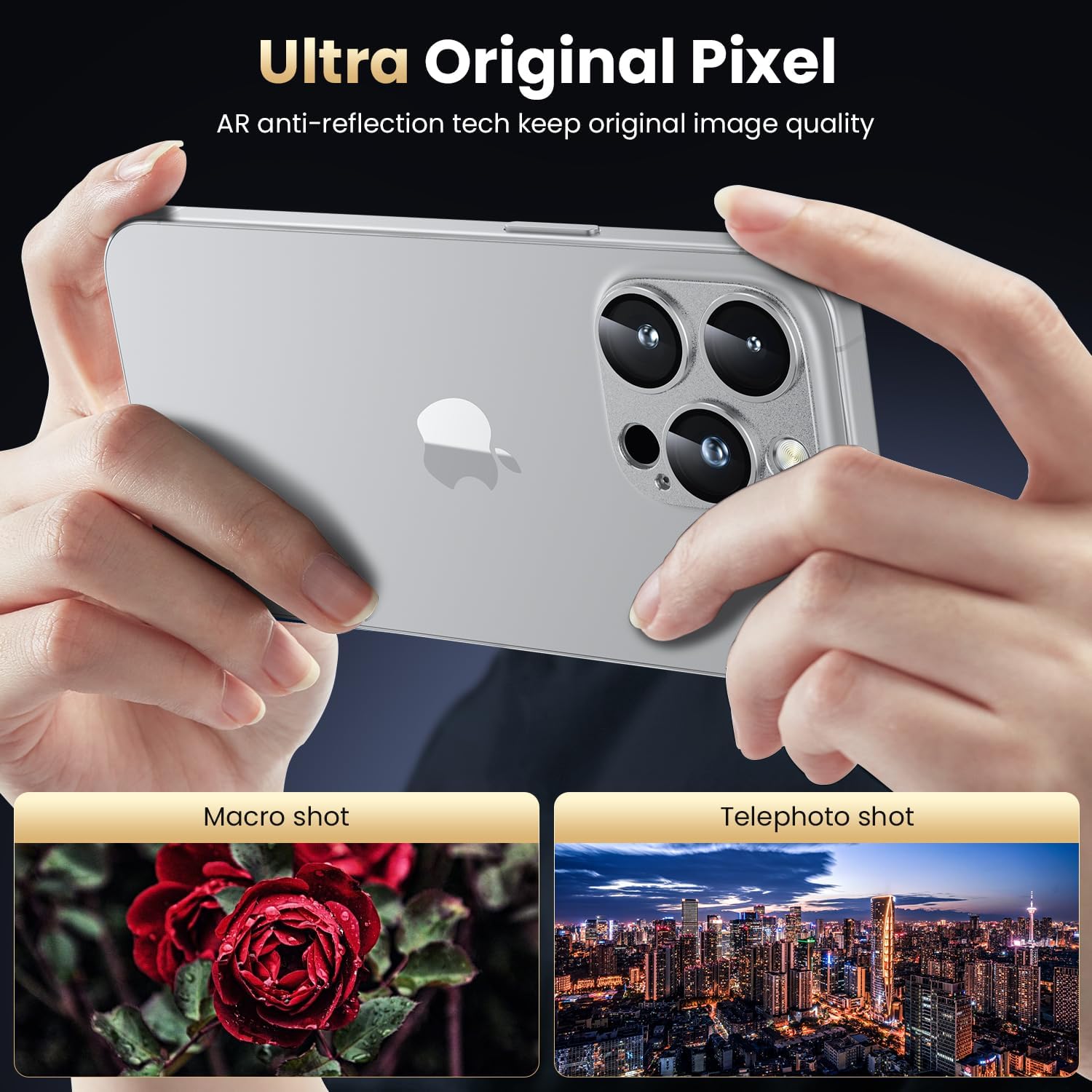 WSKEN for iPhone 16 Pro/iPhone 16 Pro Max Camera Lens Protector - Matte image 2