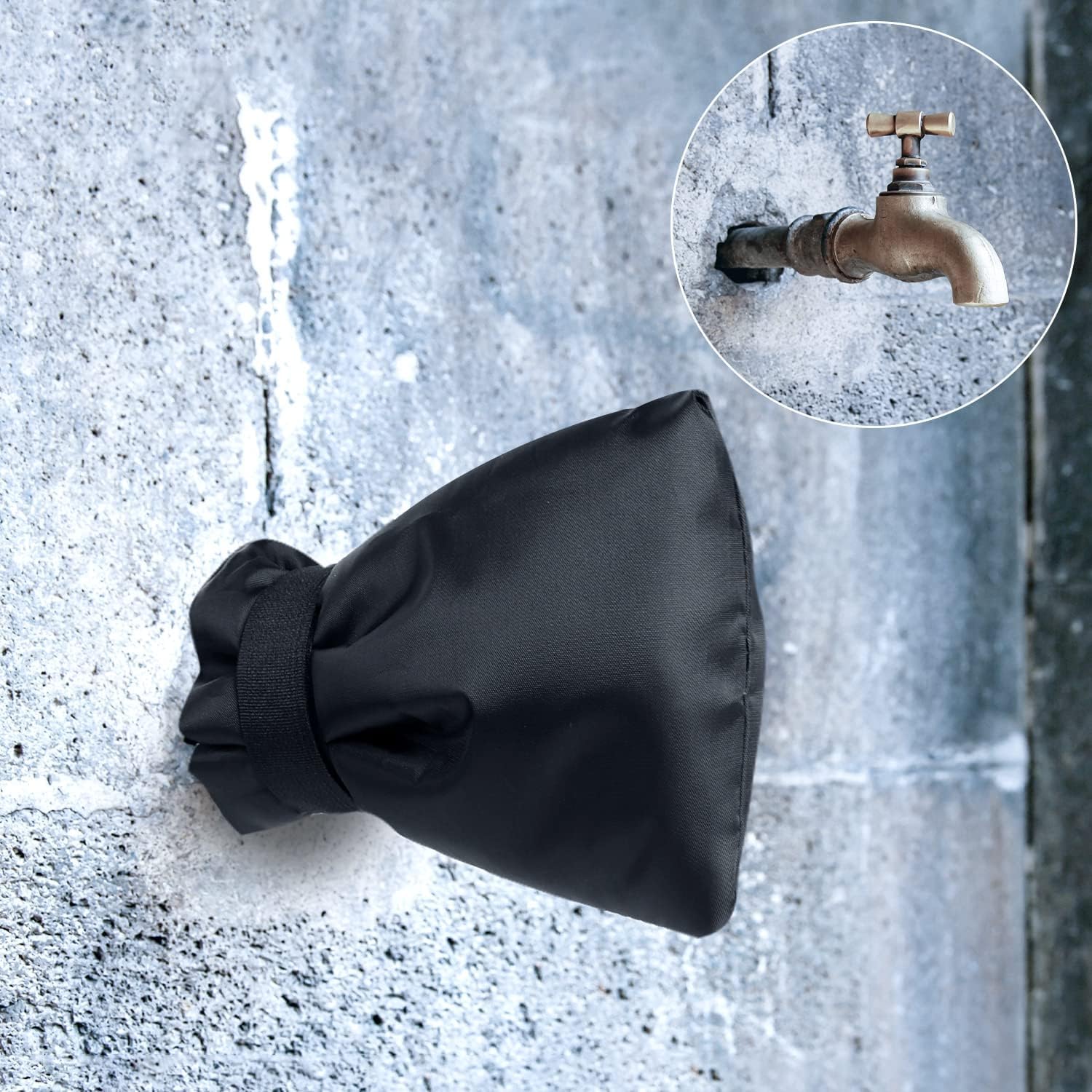 Produktbild von Wasserhahn Schutz XVX Outdoor Thermo Wasserhahnschutz Wasserhahnabdeckung Für Winterschutz Gel Wasserhahn, 3er Set Schwarz B 79621684 Wasserhahnschutz Frost