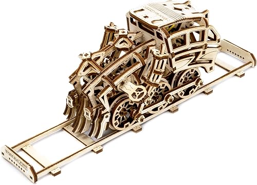 Miniatura 4 de WOODEN.CITY Dream Express - Rompecabezas de madera 3D para adultos, construye tu propio tren con motor de banda de goma, modelo de autoensamblaje,
