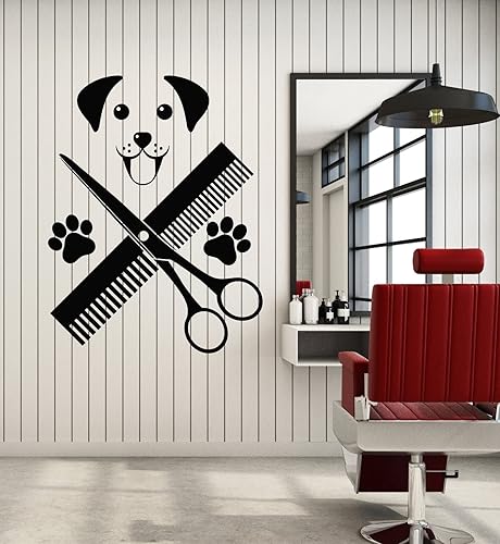 Vinyl Wall Decal Purity Pets Care Grooming Hygiene Animals Beauty Stickers Mural Large Decor (g7885) Black