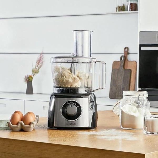 Bosch MultiTalent 3 MCM3501M – Robot de cuisine polyvalent avec plus de 50 fonctions – 800 W – Capacité de 2,3 L – Couleur : Noir/Inox brossé - 2