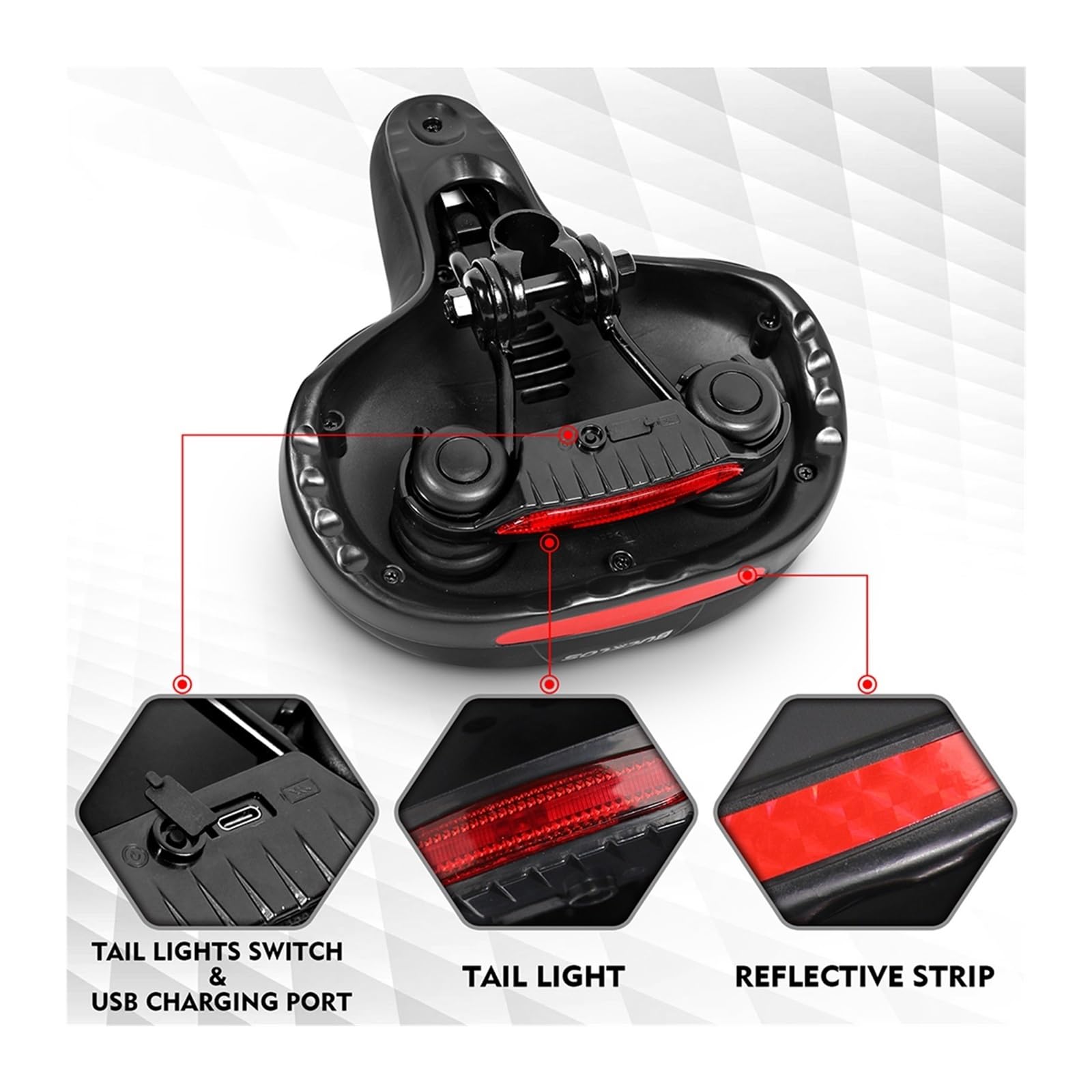 Coussin de siège vélo, Grand Tapis Selle Confort élargi