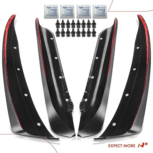 Miniatura 8 de A-Premium Juego de 4 guardabarros con accesorios compatibles con Chevrolet Corvette (C6), 2005-2013, convertible, delantero y trasero (lado del