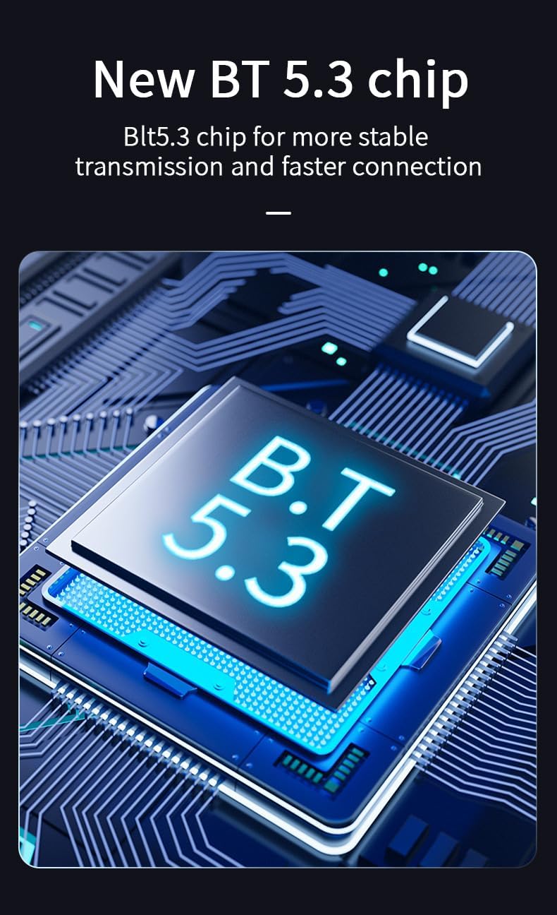 Bluetooth Headphones Wireless Earbuds in Ear Buds, Sports Earphones Deep Bass with Dual LED Power Display Headset, Light-Weight Earbud with Mic for Phone Laptop PC TV Running Workout, Black