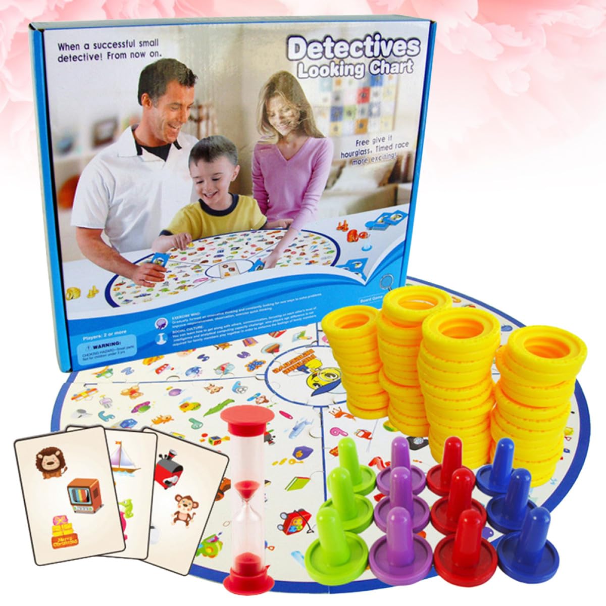 Tabella di Ricerca Detective per Gioco Educativo Interattivo Genitore-Figlio Giocattolo di Intelligenza per Sviluppo Reattività Set Didattico Resistente