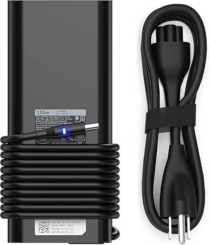 Nuevo adaptador de CA Dell de 130 W para laptop Dell XPS 15 7590 9530 9550 9560 9570 Precision 5510 5520 5530 5540 M3800 M2800 PN0V363H HA130PM130
