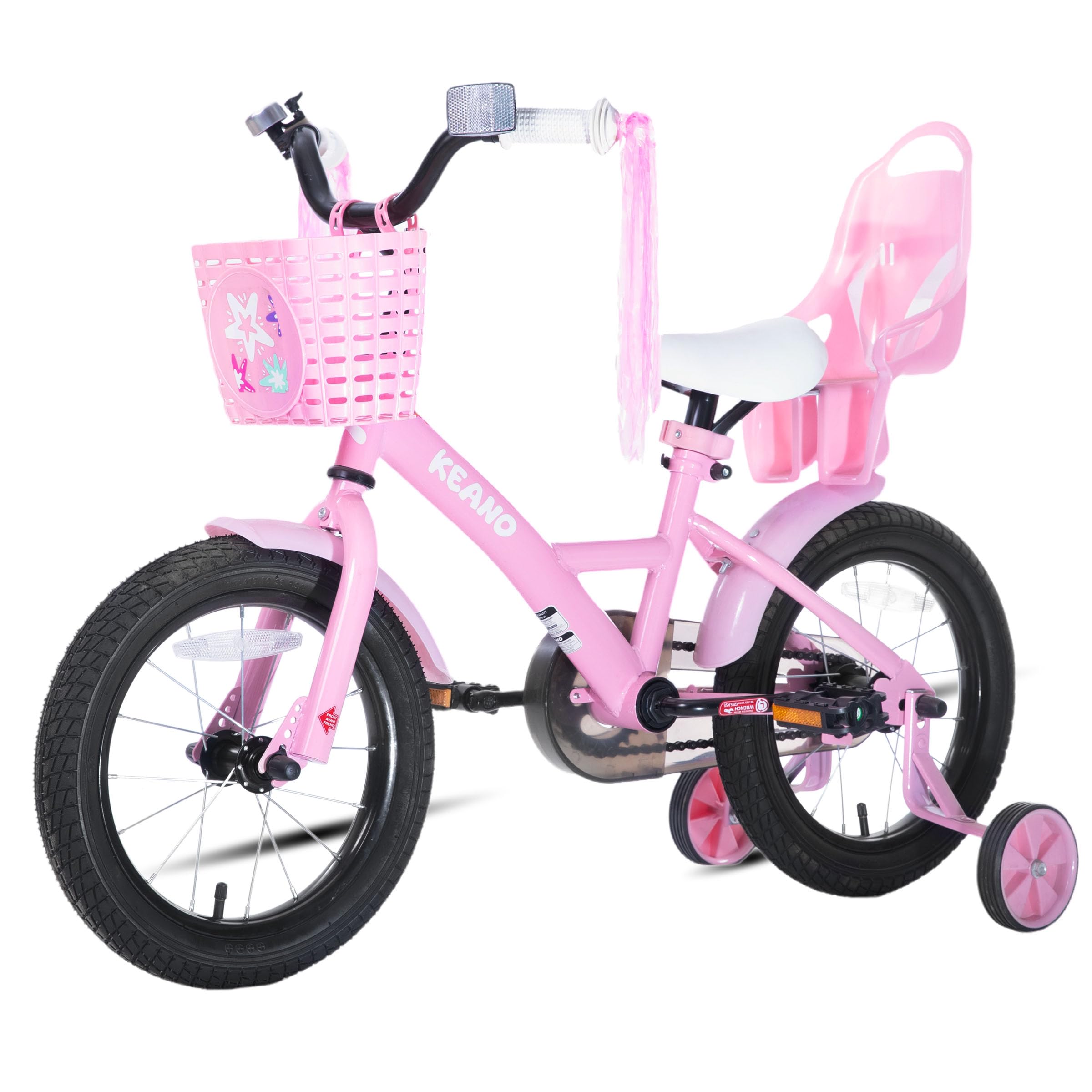 JOYSTAR Bicicleta infantil Zinnia de 14/16/20 pulgadas para niñas de 2 a 11 años, bicicleta para niña con ruedas estabilizadoras, pancarta y serpentinas