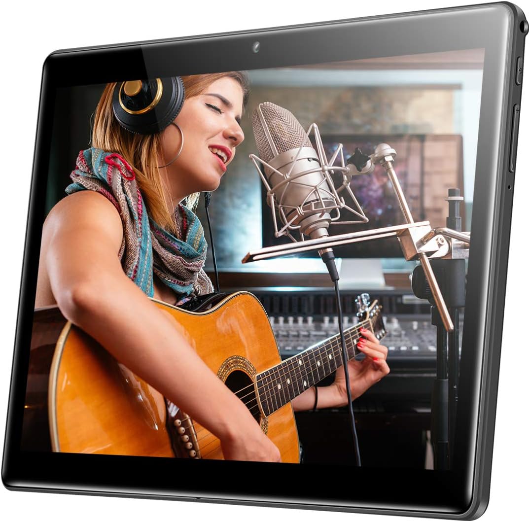 10" Inch Google Android Tablet,PADGENE Android7.0 Phablet Tablet Quad Core Pad with Dual Camera, 1GB Ram+16GB Disk, Wifi, Bluetooth, 1280x800 HD IPS screen, Google Play (QT-10 RoseGold)