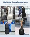Hynes Eagle 2 in 1 Travel Backpack for Men Women 63L Rolling Backpack with Wheels Carry on Luggage for Airplanes 22 inches