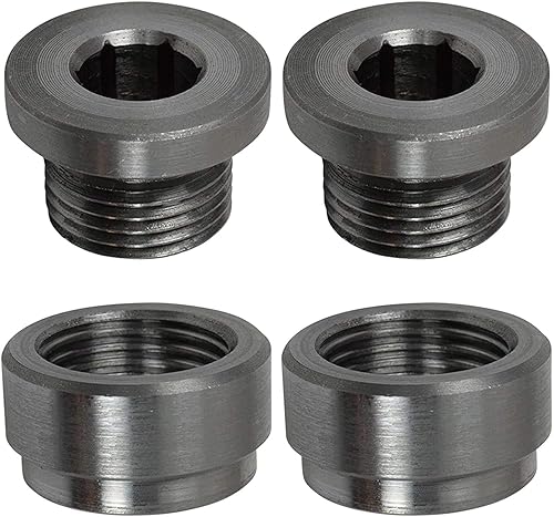 Miniatura 2 de HYAT 2 pares de sensores de O2 Bung universal de acero inoxidable M18 M18-1.5 soldadura oxígeno aire combustible medidor de relación (2 bungs2