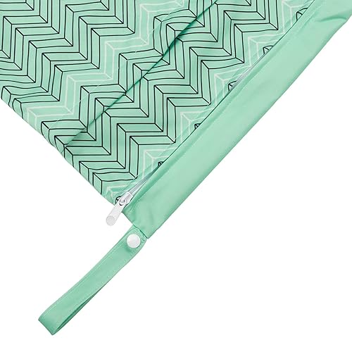 Miniatura 131 de ALVABABY 2 bolsas de pañales de tela para ropa húmeda, reutilizables con dos bolsillos con cremallera, para viajes, playa, piscina, guardería, 01