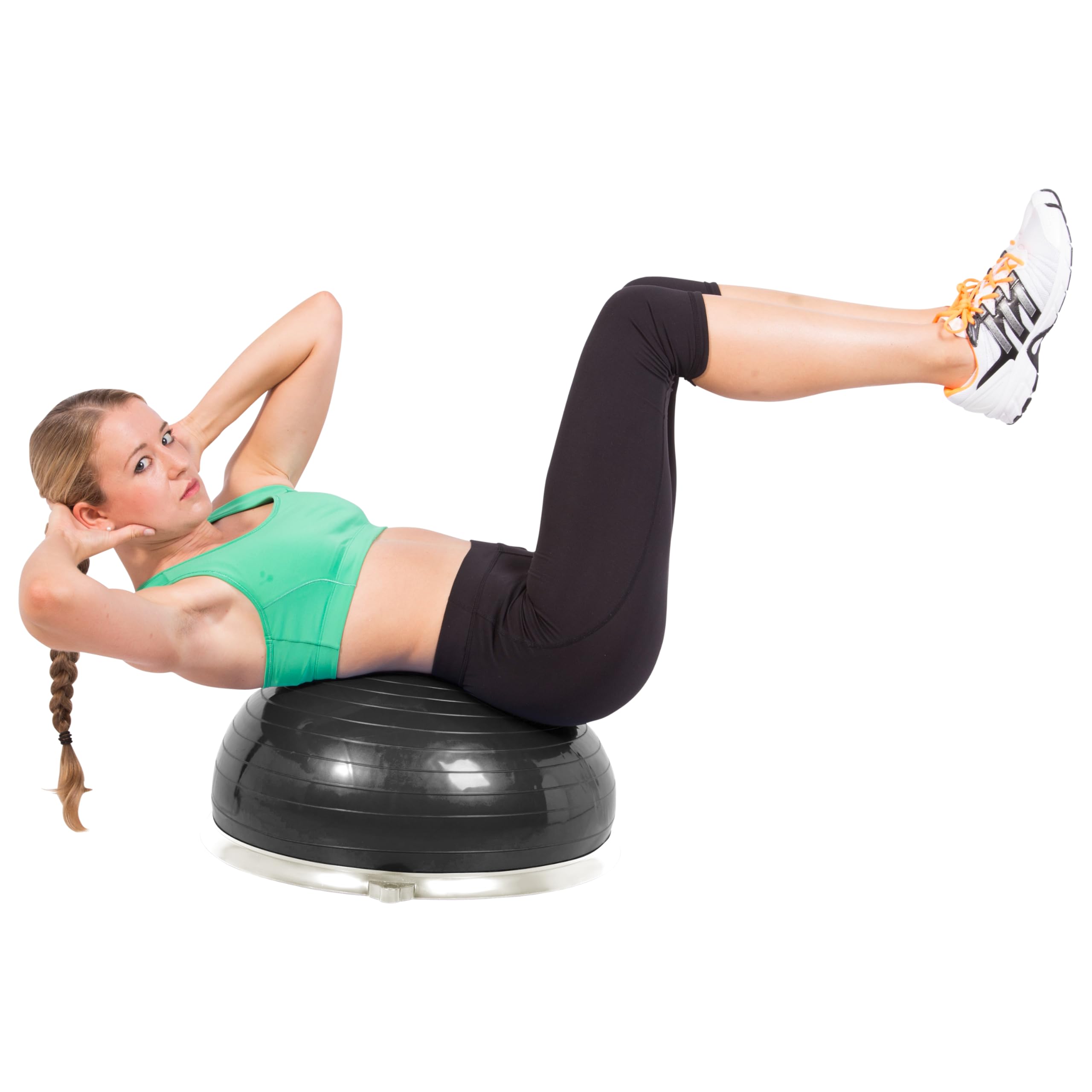 SportPlus Balance Board aus Holz mit Rolle und rutschfestem Griptape, Therapiekreisel mit seitlichen Griffen, Gleichgewichtstrainer mit Trainingsgriffen, Wackelbrett für Körperhaltung, Reha & Yoga