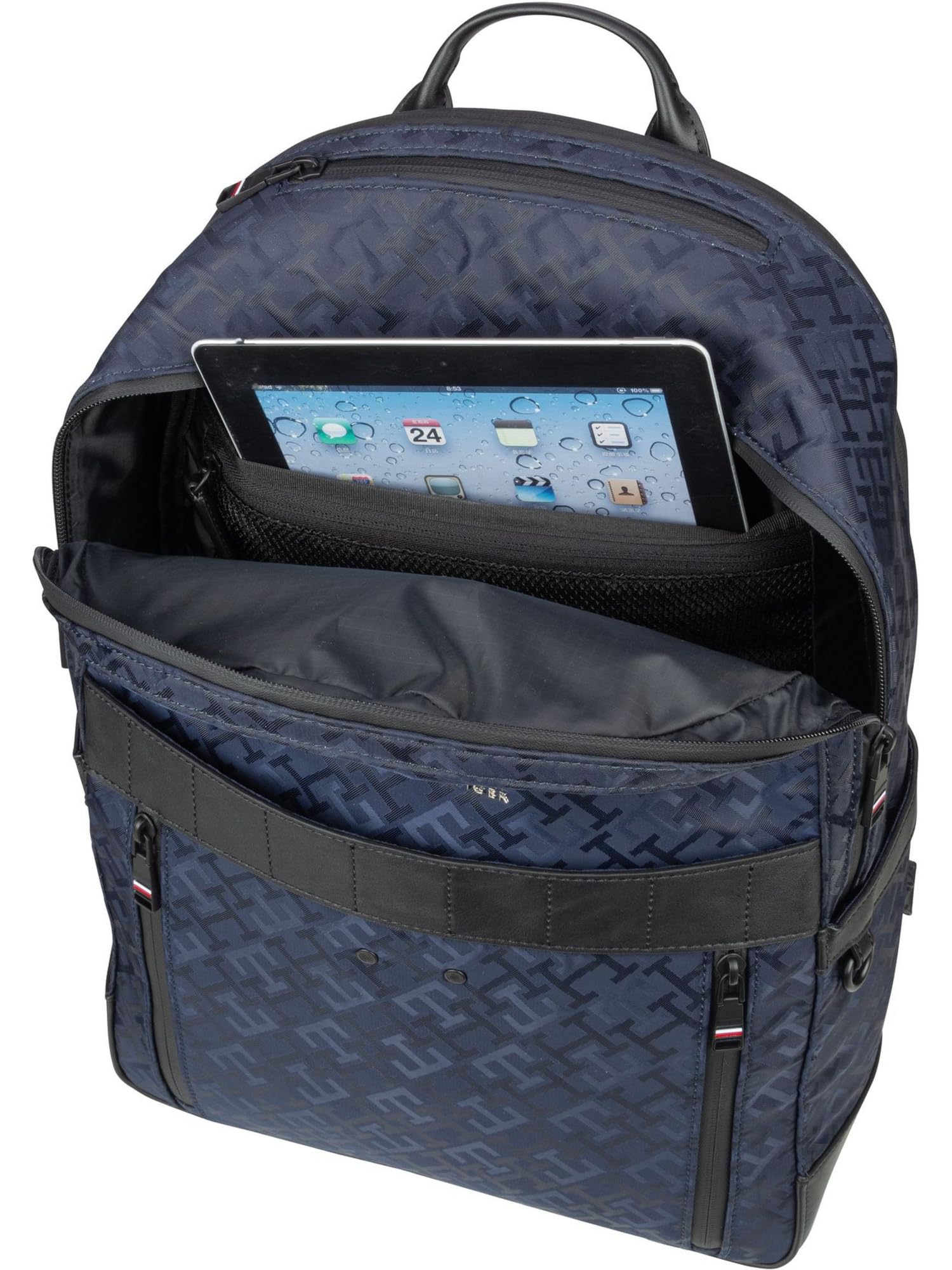 Tommy Hilfiger TH Elevated 1985 Mono Backpack AM0AM11086, Mochilas Hombre, Azul (Space Blue Monogram), OS
