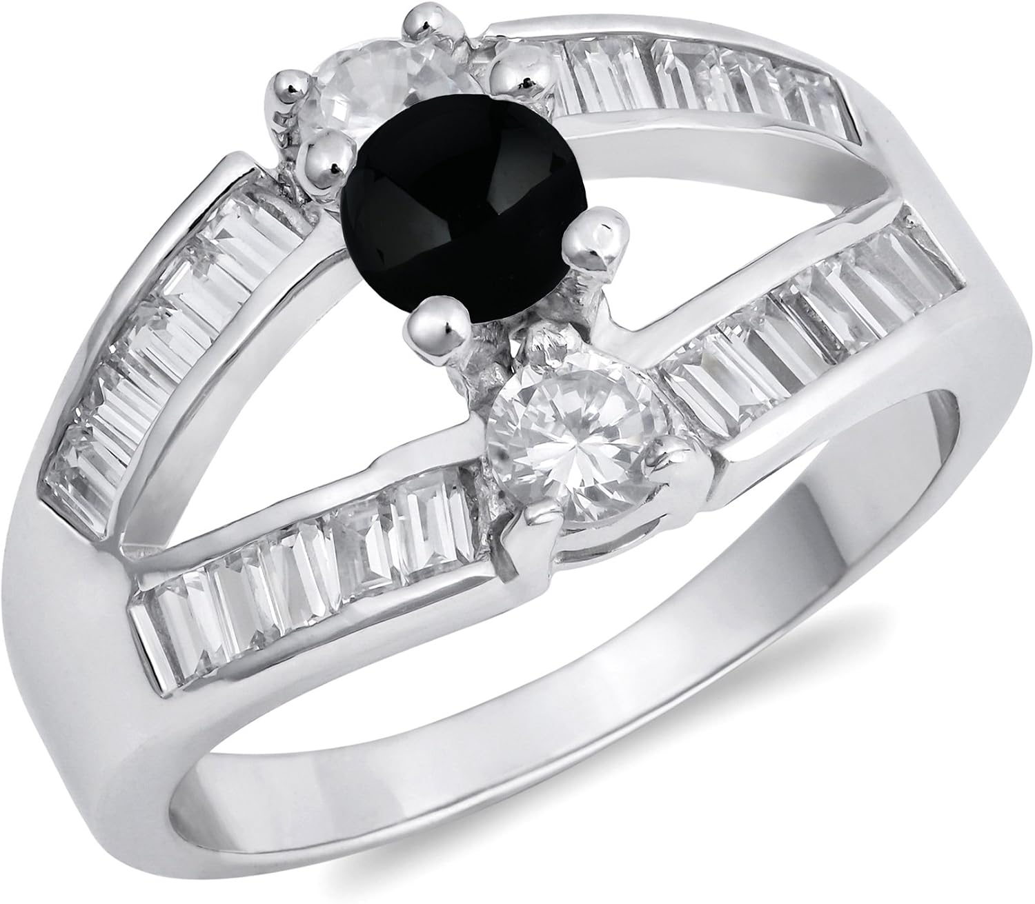 CHOOSE YOUR COLOR Sterling Silver Round Ring
