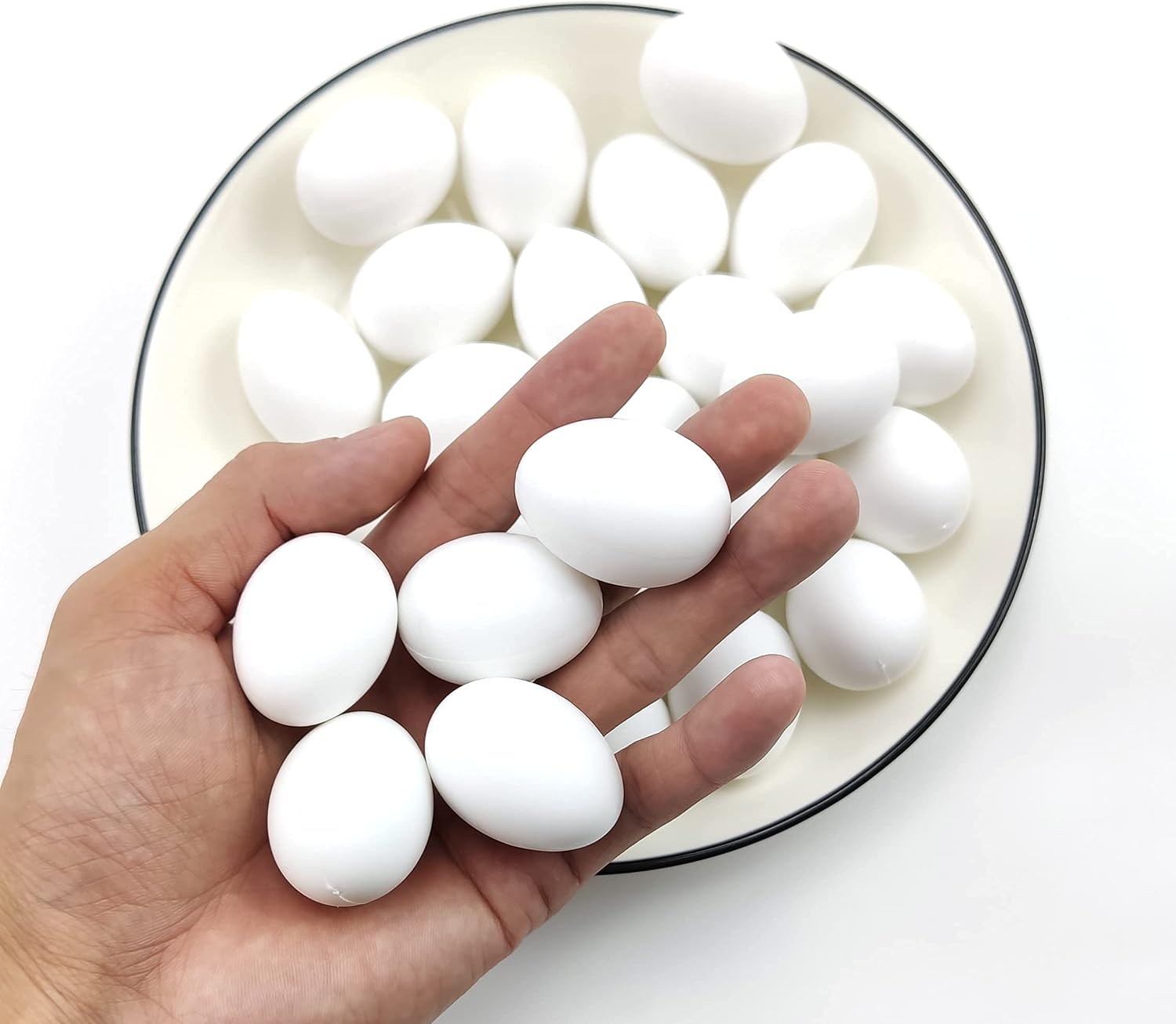10 Pieces Pigeon Eggs Solid Plastic Eggs for Hatching Help Limit Births Laying Pigeon Agricultural Tool Poultry