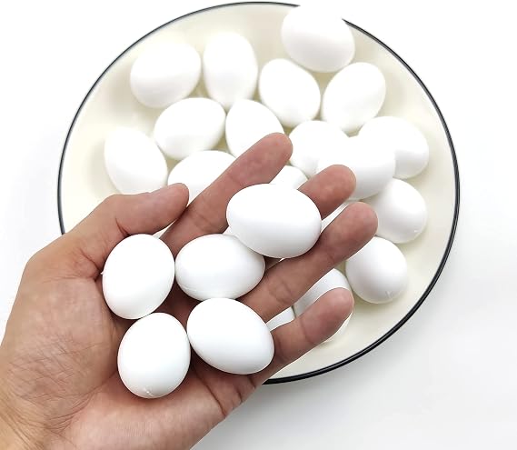 10 Pcs Plastic Eggs Pigeon Eggs Solid Fake Pigeon Egg Simulation of Solid Plastic Pigeon Eggs for Pigeon