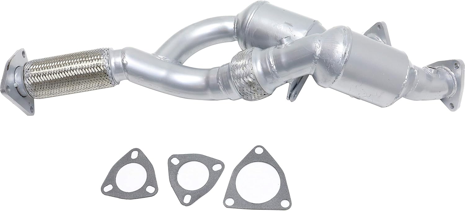 Garage-Pro Front Direct-Fit Catalytic Converter Kit Replacement for Porsche Cayenne, Volkswagen Touareg 2004-2006 3.2L Undercar 46-State Legal