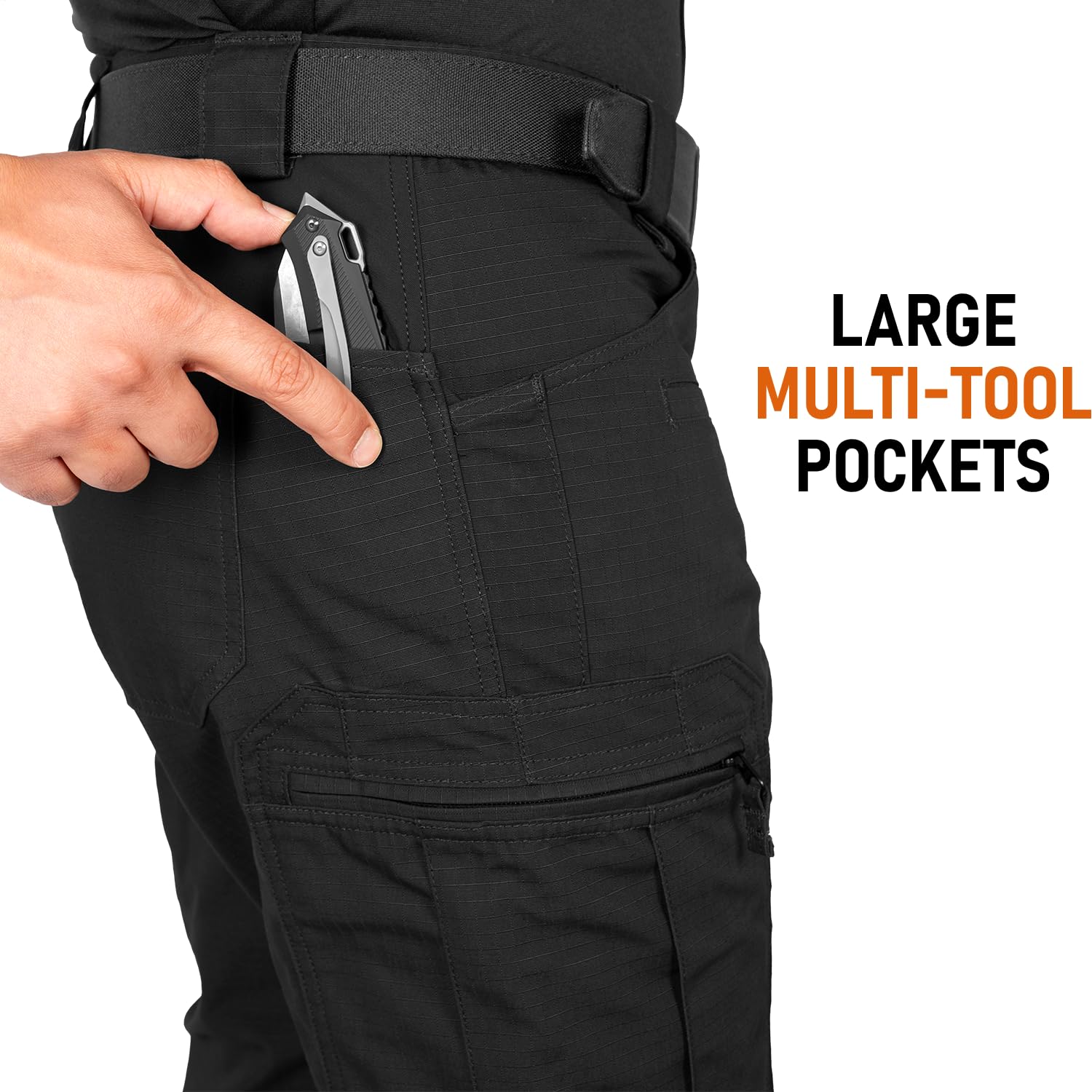 ACE Schakal Einsatzhose - Taktische Ripstop-Hose lang für Herren - Wanderhose mit 35% Baumwolle für Männer