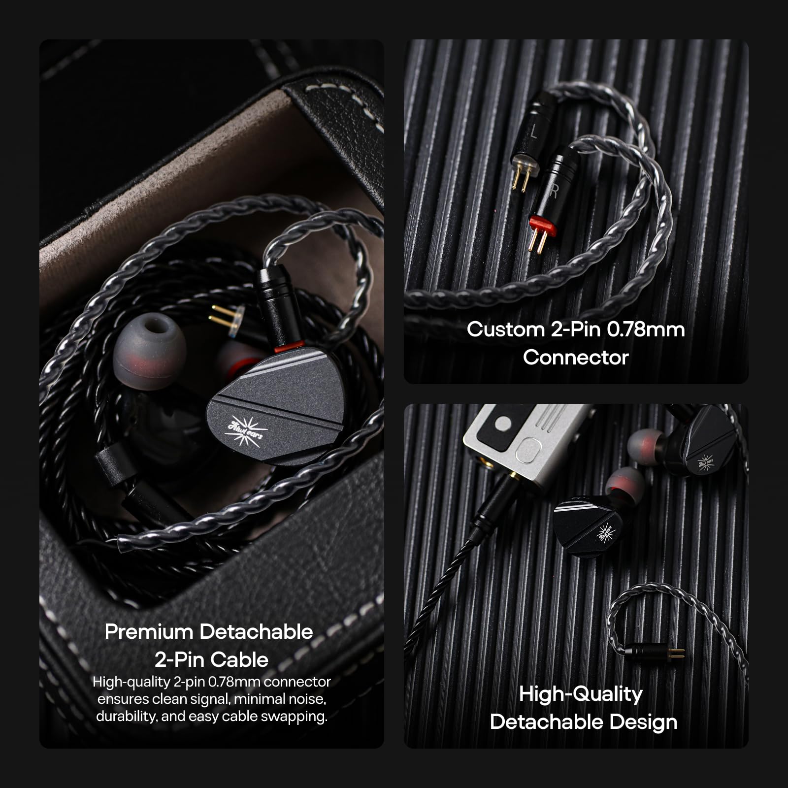 Linsoul Kiwi Ears Canta Ecouteurs Intra-Auriculaires, écouteurs Hybrides 1DD+2Planar, Écouteurs pour Jeu vidéo, Ecouteurs HiFi filaires, avec câble IEM détachable pour Musicien Audiophile