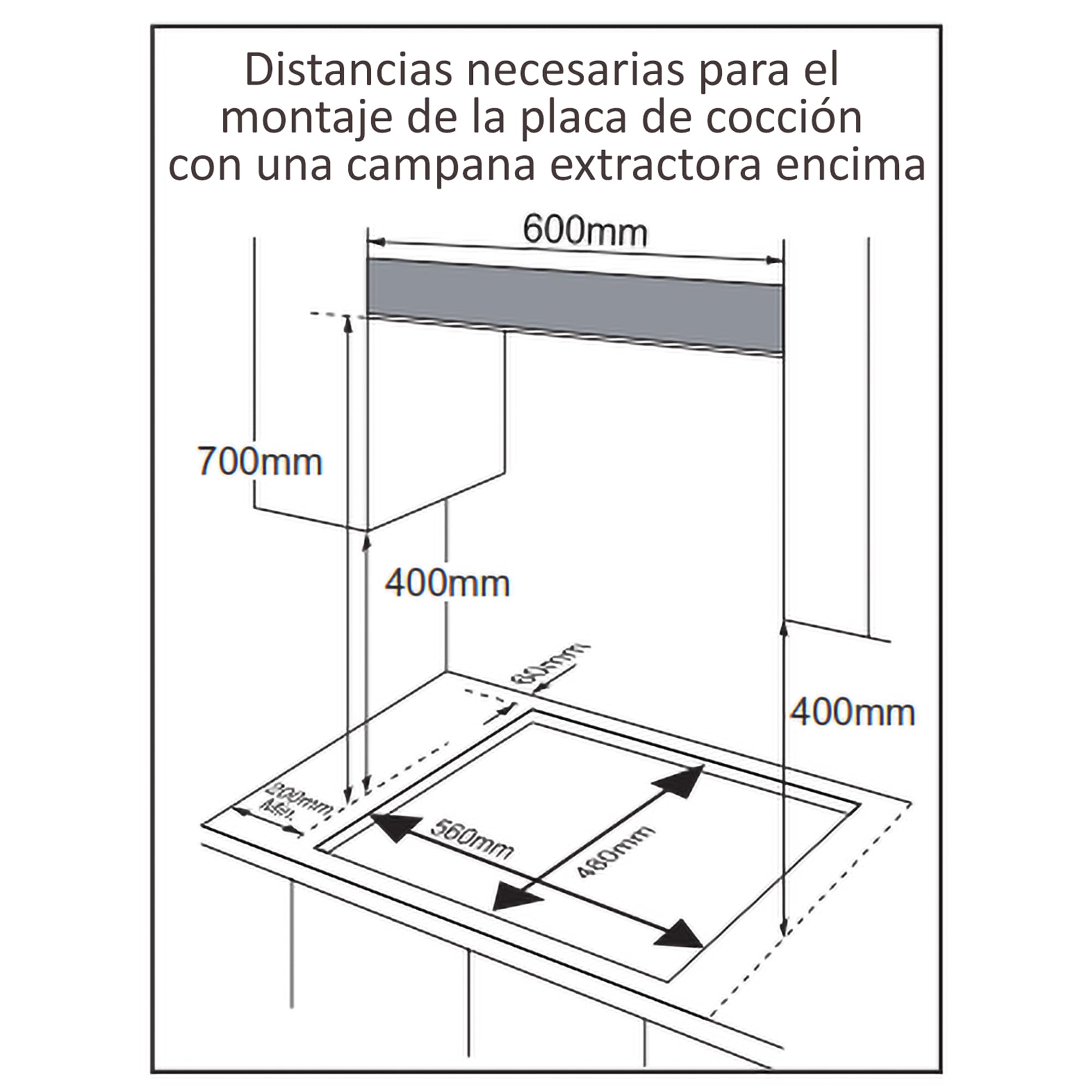 Sauber - Placa de Gas Natural SEGN02-4 Fuegos - 2 Rejillas - Adaptable a Gas Butano - Sistema de Seguridad en Llama - Autoencedido - Ancho: 59 cm - Mandos Independientes - ENTREGA EN DOMICILIO