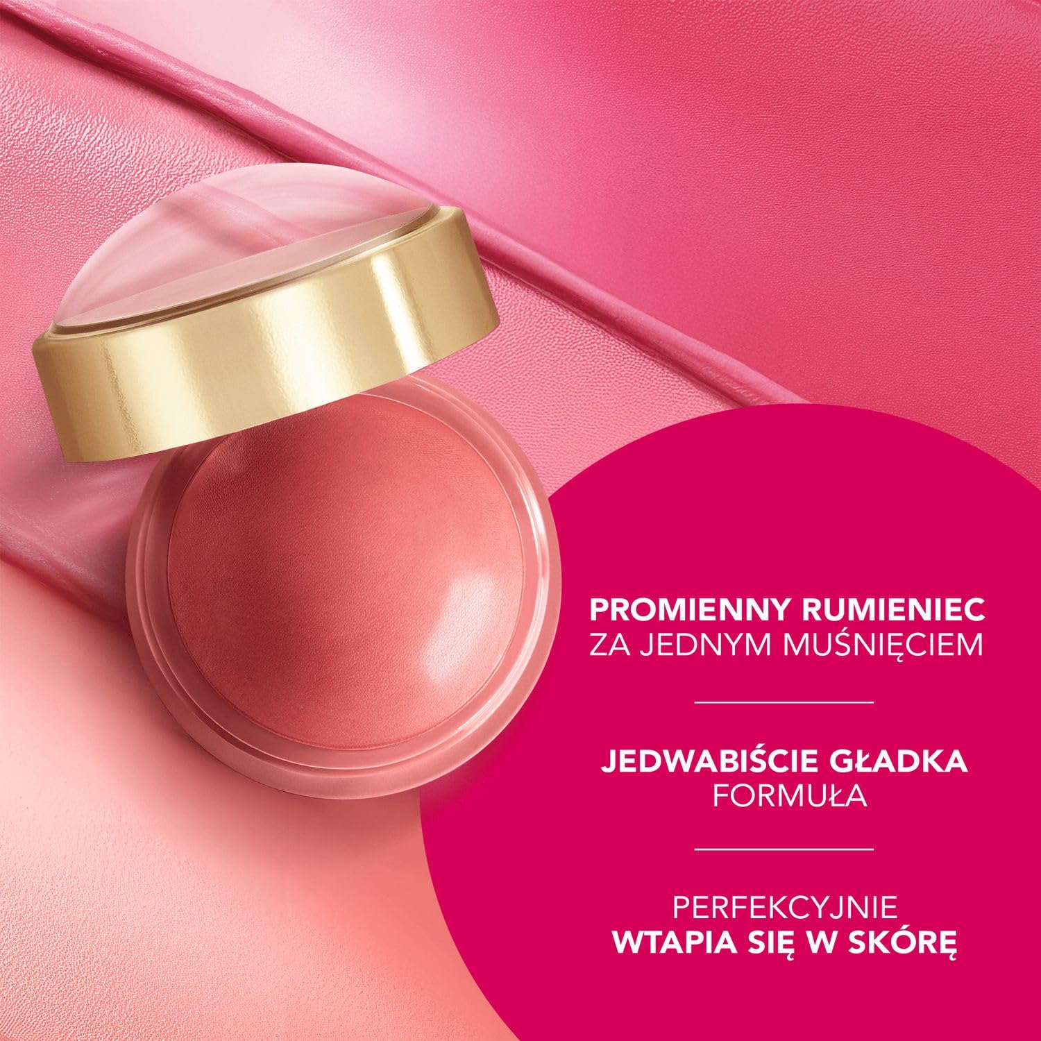 Bourjois Róż do Policzków w Kremie Little Round Pot, 03 Berry, Trwały, Utrzymuje się przez Cały Dzień, Jedwabista, Łatwa do Blendowania Formuła, Naturalny Rumieniec, 8.5 G
