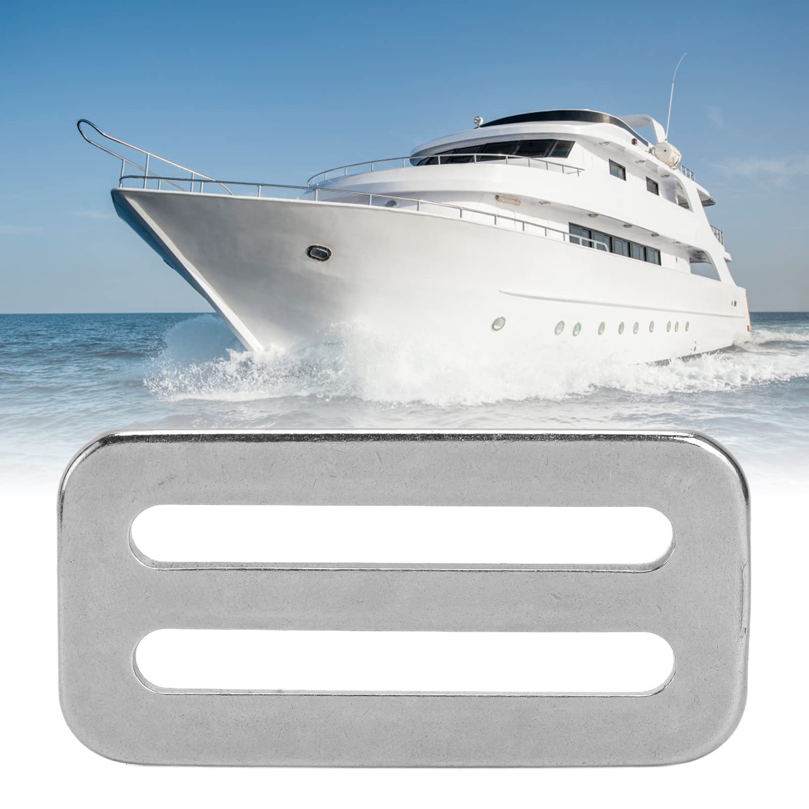 Fafeicy 5 Pezzi Fibbia Regolabile in Acciaio Inox per Fettuccia Vincolante Collari Cinghie Cinture Portafogli Connettori Accessori