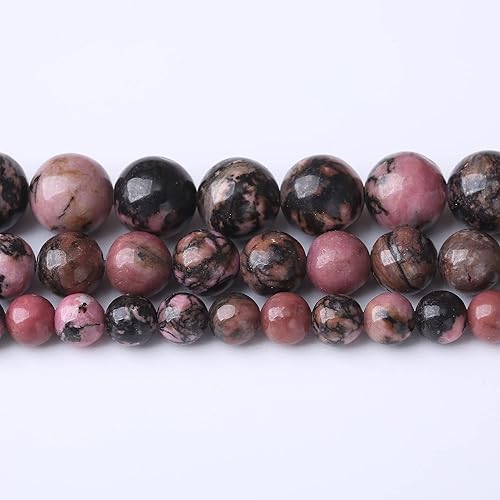 Miniatura 146 de Cuentas redondas sueltas de obsidiana negra de 0.236 pulgadas, cuentas de gemas naturales, cuentas de piedra energética de cristal para hacer joyas