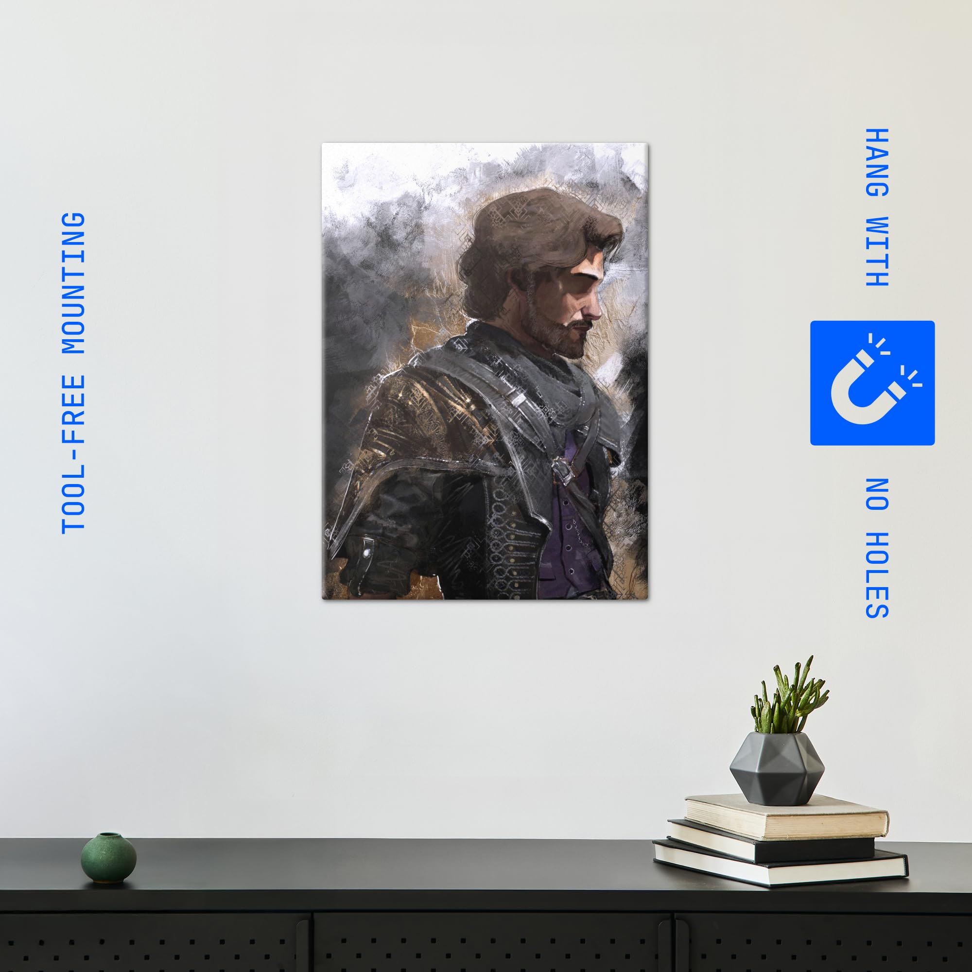 Displate Officiel Clair Obscur: Expedition 33 Poster - Gustave Concept Art - Métallique Fixation Magnétique Licence Officielle Image Affiche de Haute Qualité 45 cm x 32 cm