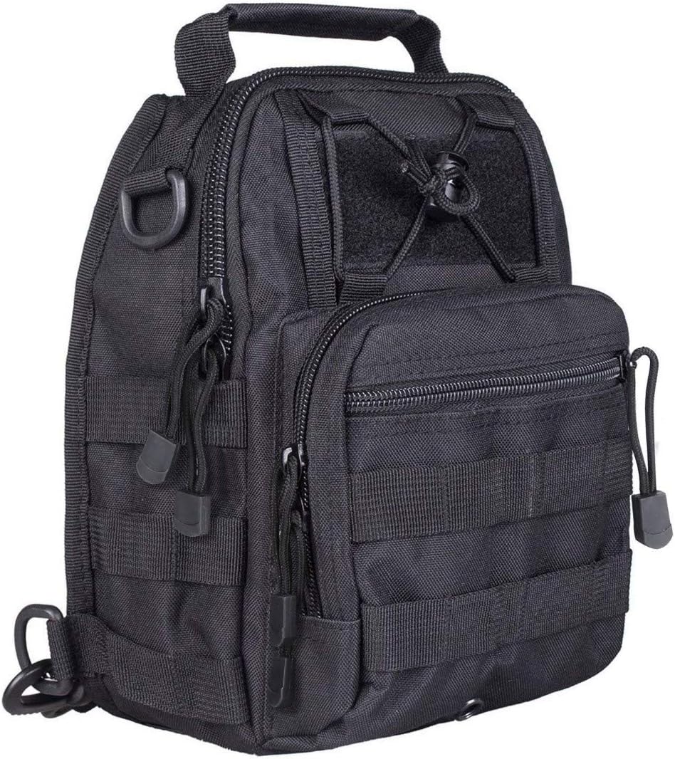Shoulder Tactical Military Bag Pouch |7.87 X 5.51 X 9.87 inches | Black