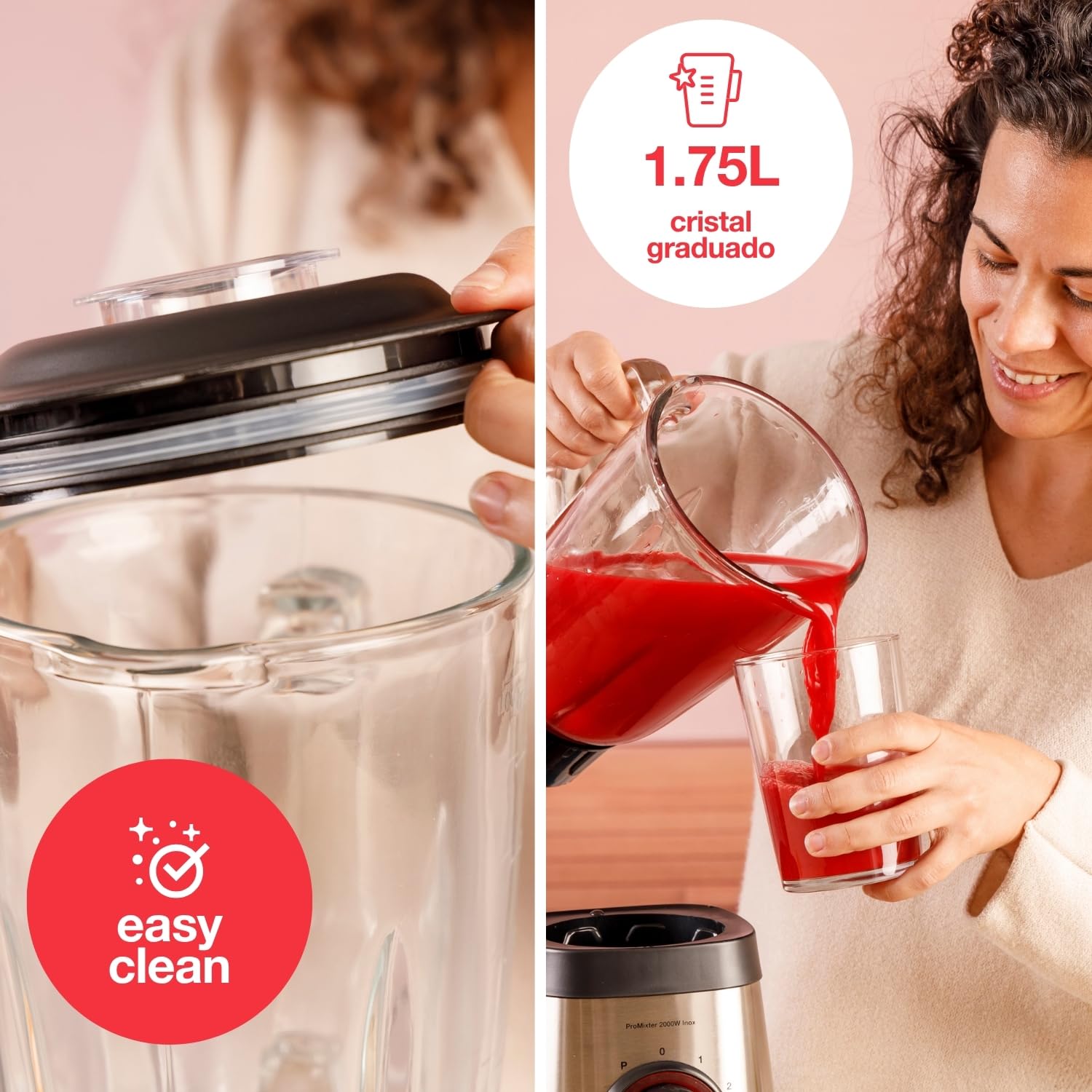 Solac BV5733 PRO Blender stołowy, przezroczysty, 2000 W, 1,75 l