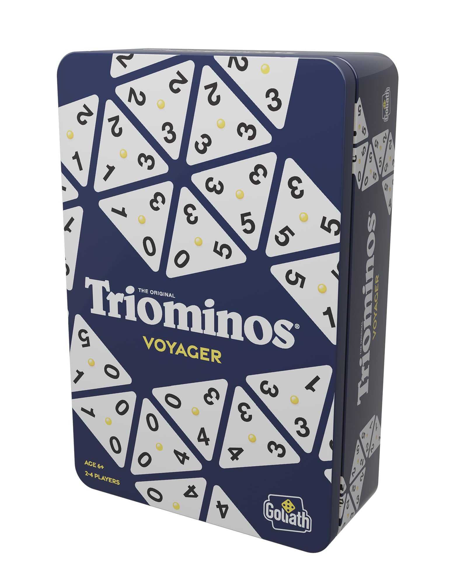 Triominos Metal Edición de Viajes, Domino Juego de Mesa a Partir de 6 Años, Juegos de Viaje De 2 a 4 Jugadores, Juego Domino Para Niños y Adultos