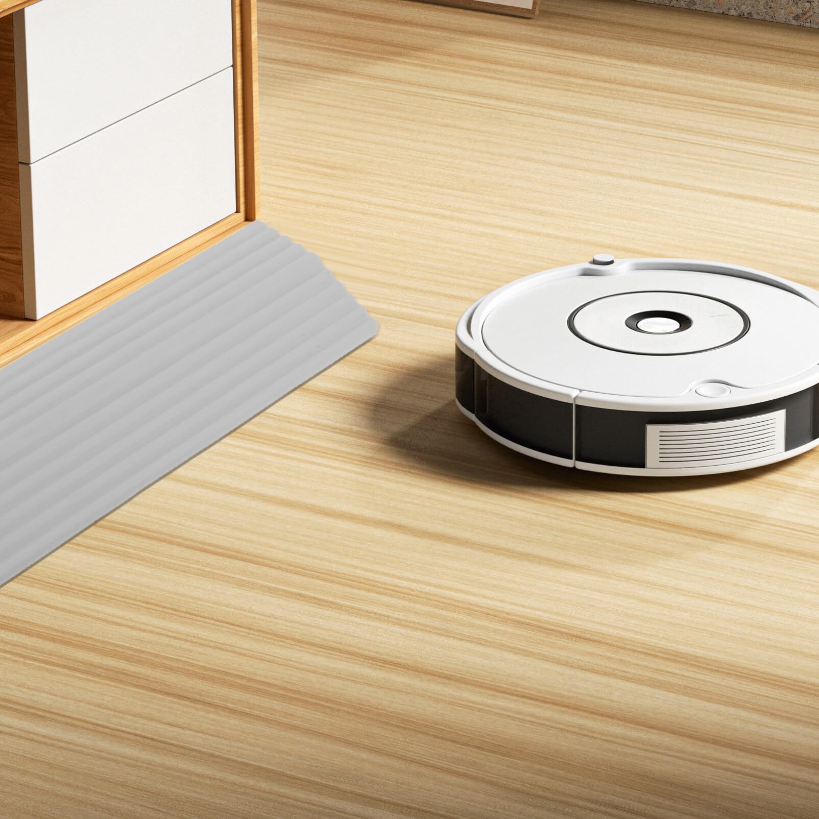 Healeved Rampa De Plástico Antideslizante para Robot Aspirador Entrada De Umbral Portátil para Hogar Tienda Hotel Facilita Subida De Escalones Pequeños Y Bordillos