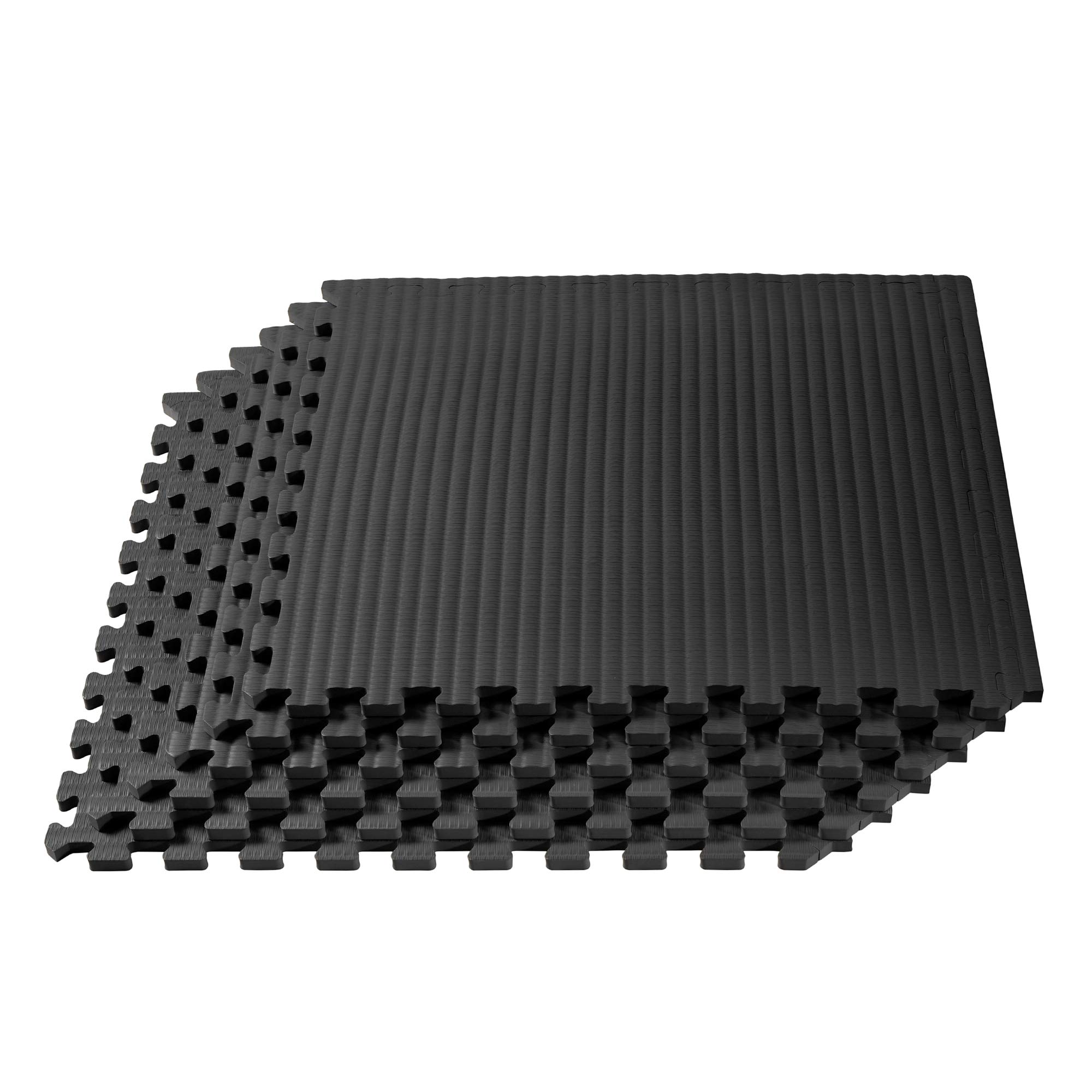 1/2 Inch Thick EVA Foam Martial Arts Mat, Tatami Pattern, Interlocking Floor Tiles for Home Gym, MMA, Anti-Fatigue Mats, 24 in x 24 in