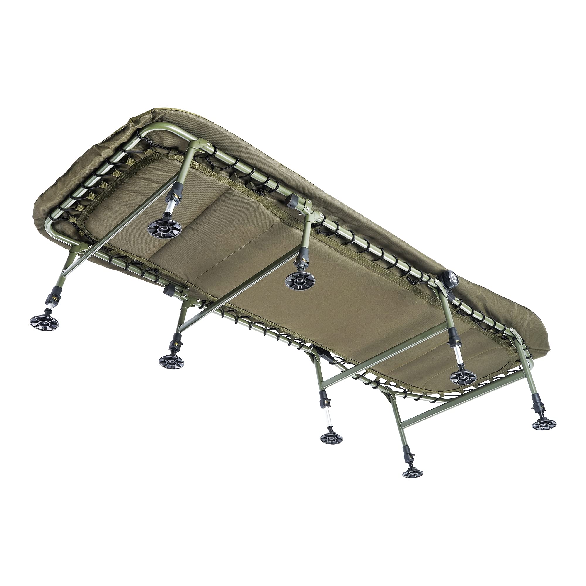 Lettino da pesca alla carpa, con piedini di fango extra largi, da campo, da campeggio, da pesca alla carpa