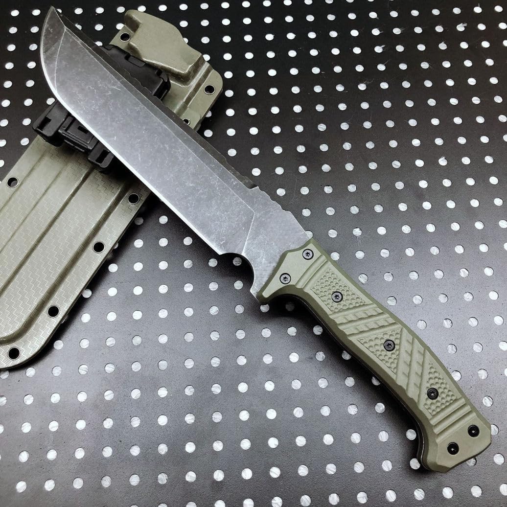 Generico TEERMA H6Z Forgiatura integrata fixed blade Coltello multiuso, Utilizzato principalmente per campeggio, caccia, pesca, esplorazione della giungla, escursionismo