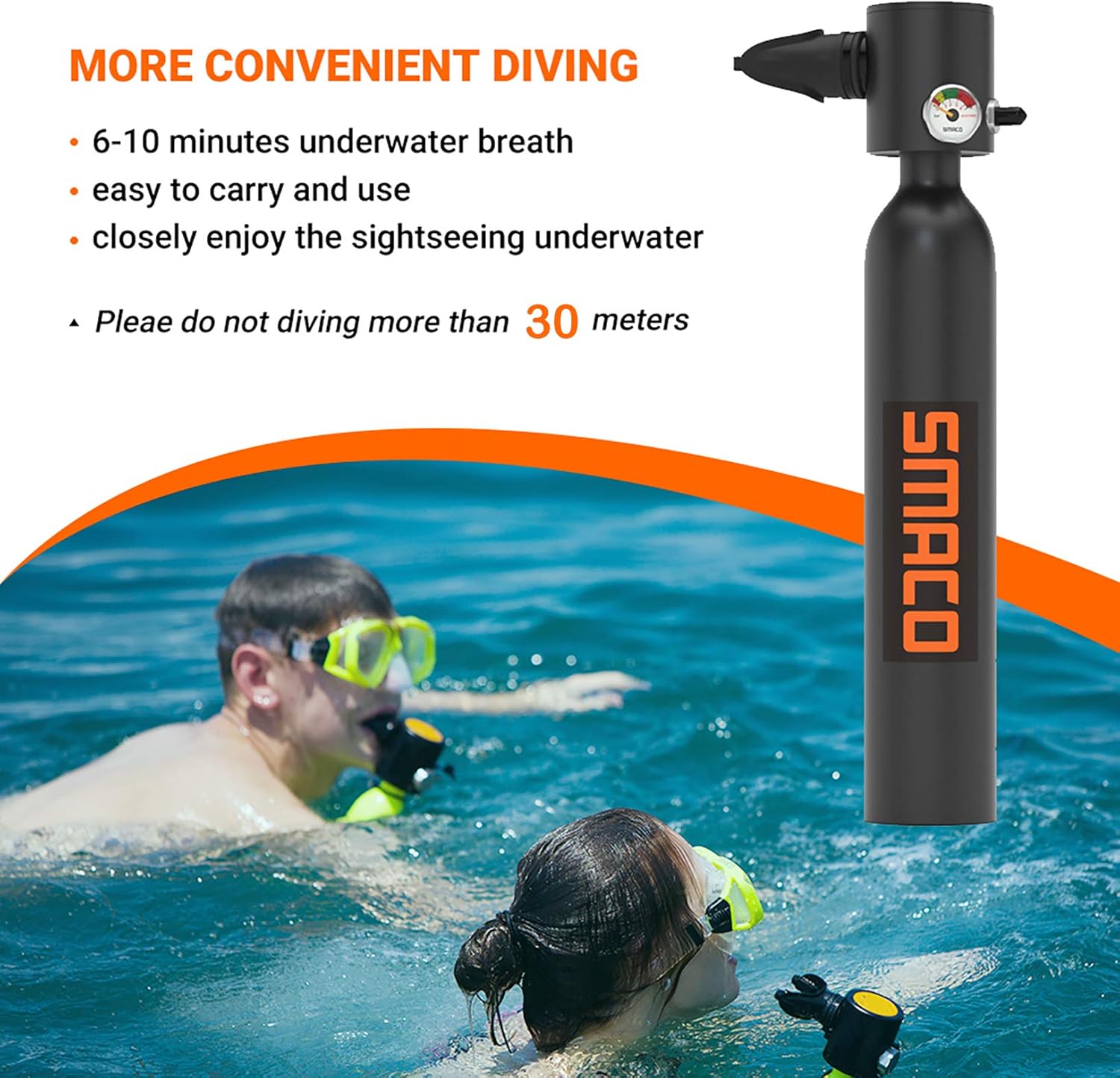 Mini Scuba Tank with Pump Scuba Tank for Beginner Diving Support 6-10 Mins Breath Underwater 0.5L Scuba Diving Tank for Shallow Water Sightseeing/Underwater Photography/Water Rescue, Package B(Black) : Sports & Outdoors