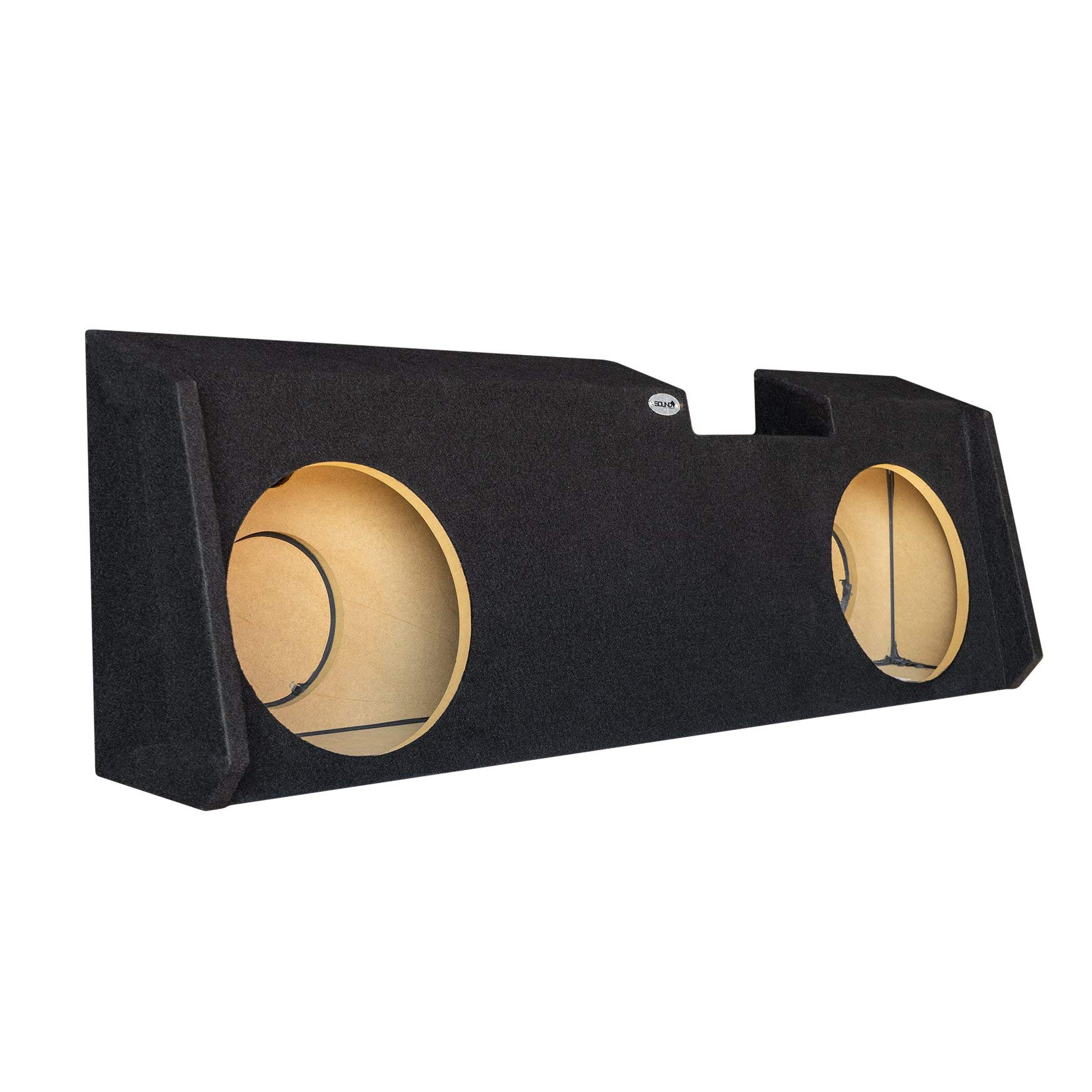 SoundBox Silverado/Sierra Double Cab/Crew Cab 2019-UP Double 12" Downfire Subwoofer Enclosure