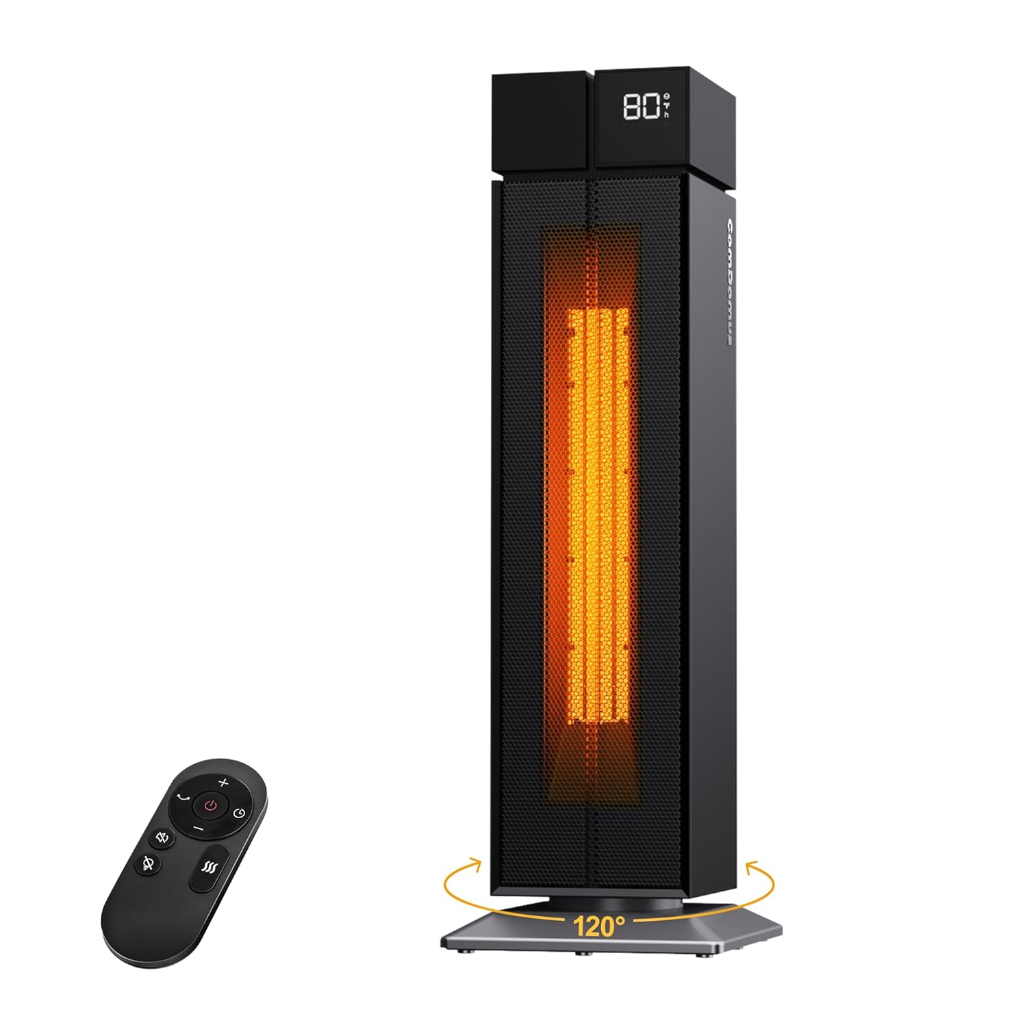 Space Heater Large Room 25 Electric Room Heaters for Indoor Use with 120 Oscillation 3 Heat Levels 3
